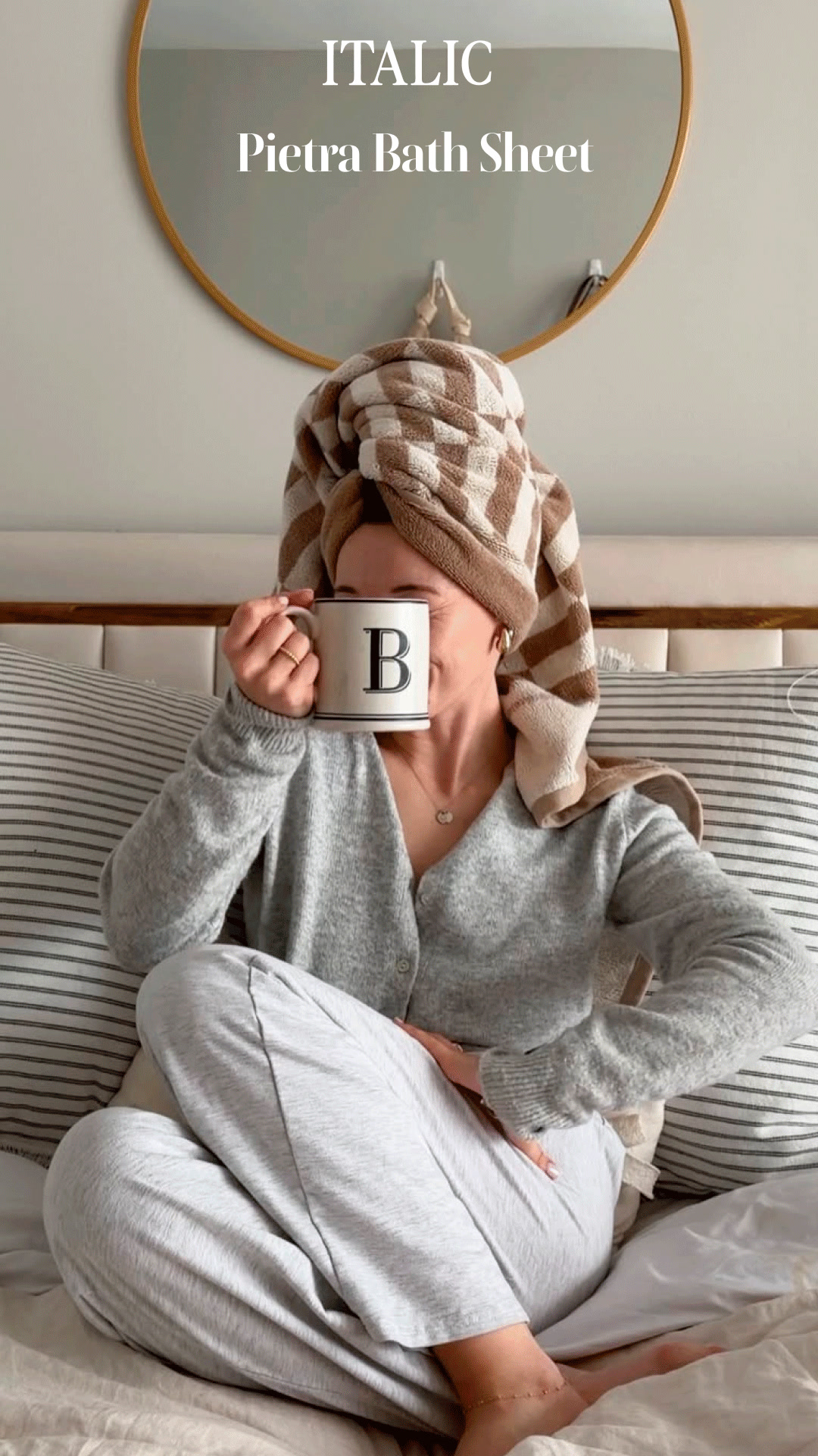 The Pietra comes in a set of two, because luxury is better shared. Whether you’re layering them for an extra-plush beach bed or sharing the softness with a partner, these bath sheets are the ultimate power couple.